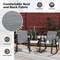 2-Piece Outdoor Rocking Chair Set with Metal Frame and Breathable Fabric Seat for Patio or Porch